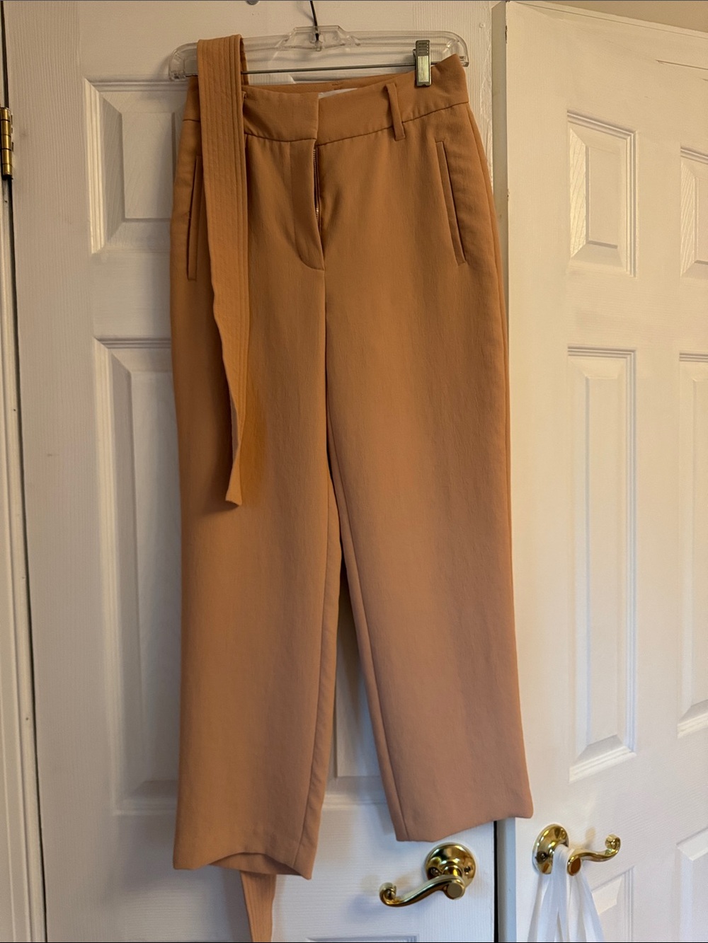 Wilfred Wide-Leg High-Rise Pants in Camel